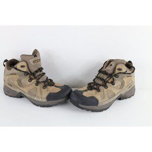 Vintage Hitec Mens 10.5 Distressed Waterproof Ankle Hiking Boots Shoes Brown